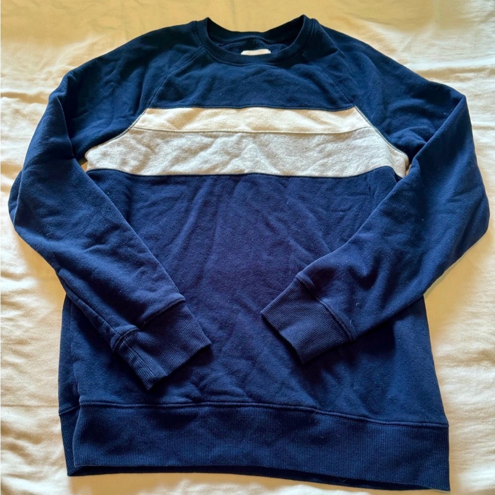 Navy and White Goodfellow & Co. Sweatshirt Size Medium Men or Women Comfortable